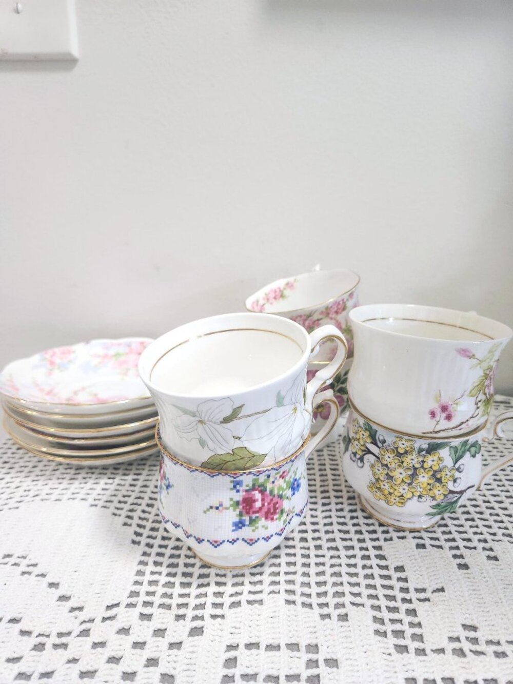 Mis Match Tea Set Lot High Tea Time For Six Countess Shape